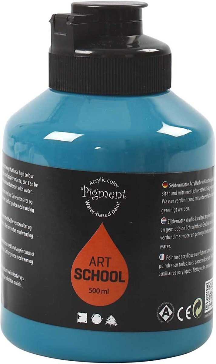 Pigment Art School, turquoise, opaque, , 500ml [HOB-35436]